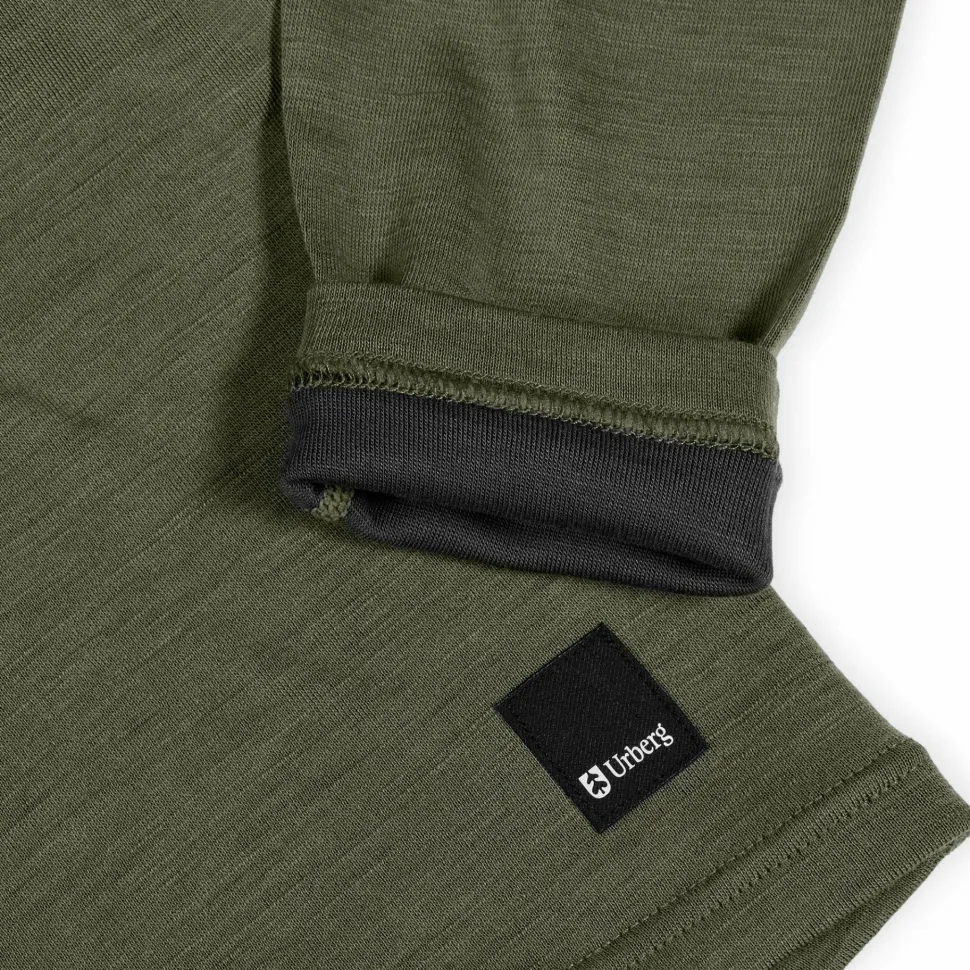 Urberg Men's Selje Merino-Bamboo Top Deep Lichen Green