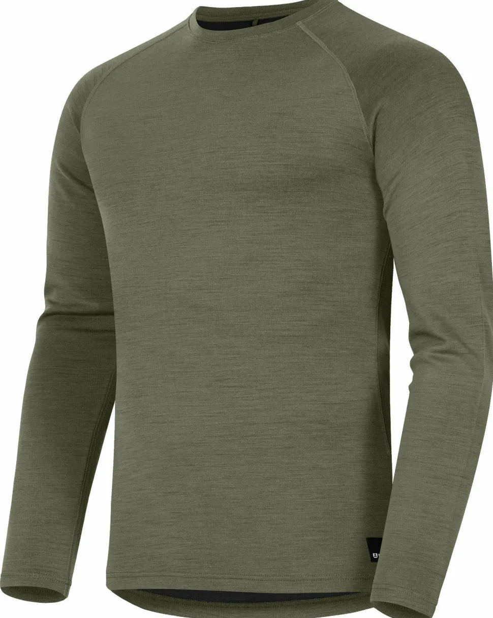 Urberg Men's Selje Merino-Bamboo Top Deep Lichen Green
