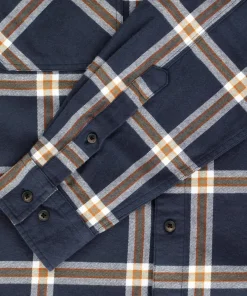 Urberg Men's Two Pocket Flanell Shirt Blue Nights/deep Lichen Green