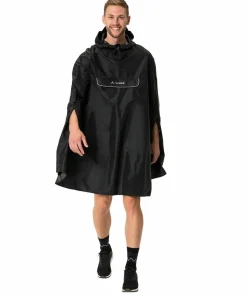 VAUDE Unisex Valdipino Rain Poncho Black