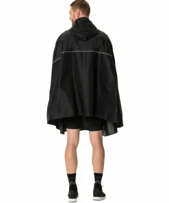 VAUDE Unisex Valdipino Rain Poncho Black