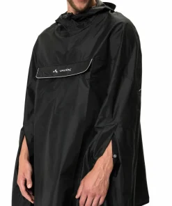 VAUDE Unisex Valdipino Rain Poncho Black