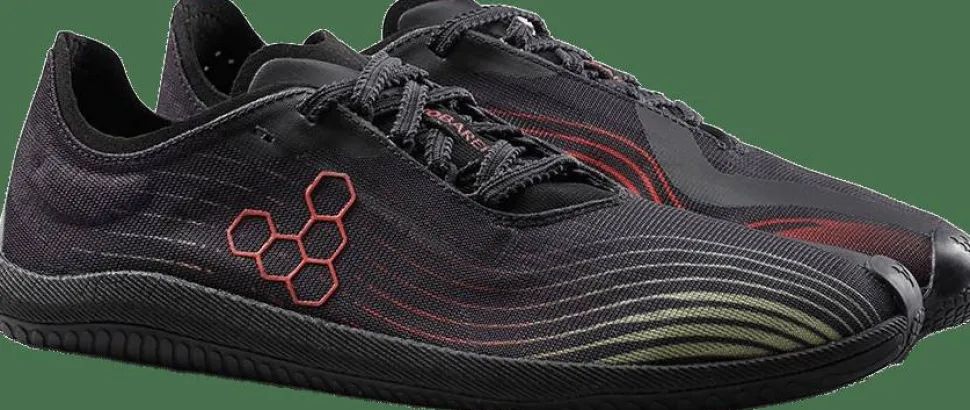 Vivobarefoot Men's Primus Flow Obsidian/Cherry Tomato