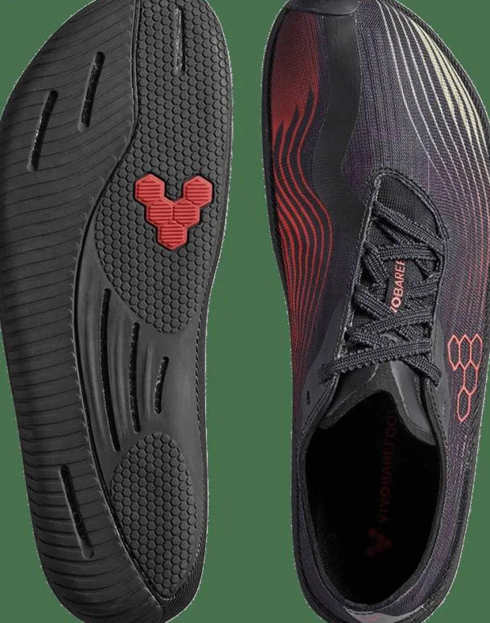 Vivobarefoot Men's Primus Flow Obsidian/Cherry Tomato