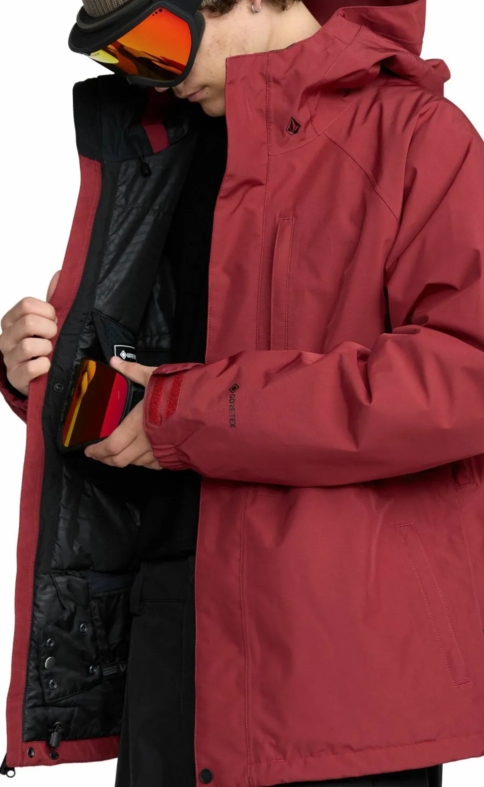 Volcom Men's Dua GORE-TEX Jacket Burnt Red