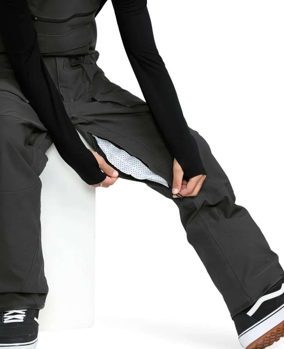 Volcom Men's Roan Bib Overall Dark Grey