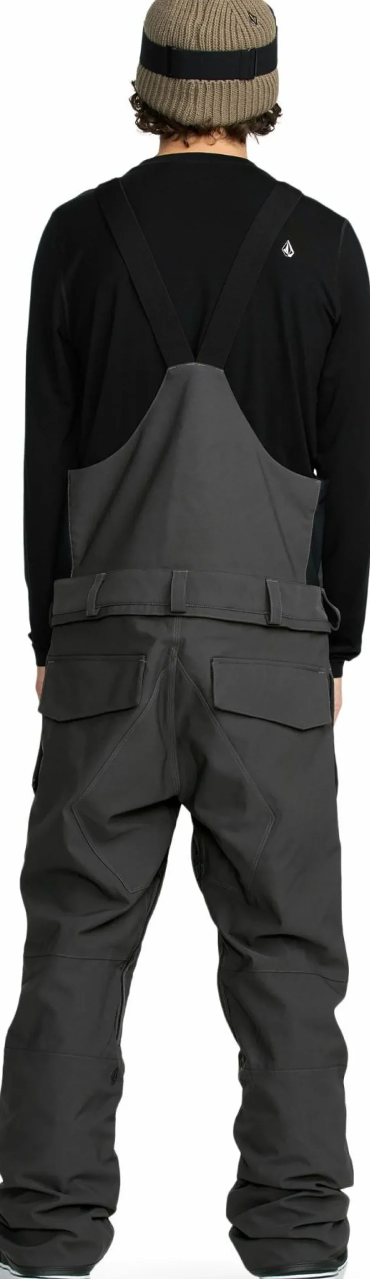 Volcom Men's Roan Bib Overall Dark Grey