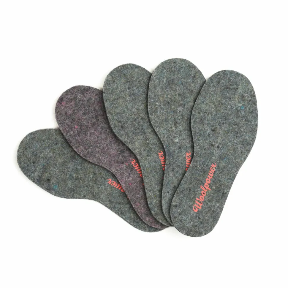 Woolpower Kids' Felt Insoles Recycled Grey