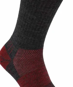 Wrightsock Merino Escape Crew Anti Blister System Grey/Fire