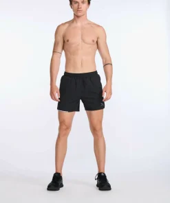 2XU Men's Aero 5 Inch Shorts Black/Silver Reflective