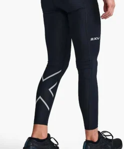 2XU Men's Aero Compression Tights Black/Silver Reflective