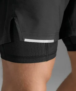 2XU Men's Aero Mesh 2-In-1 5 Inch Shorts Black/silver Reflective