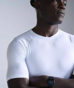 2XU Men's Core Compression Short Sleeve White/white