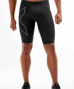 2XU Men's MCS Run Compression Shorts Black/Black Reflective