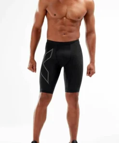 2XU Men's MCS Run Compression Shorts Black/Black Reflective