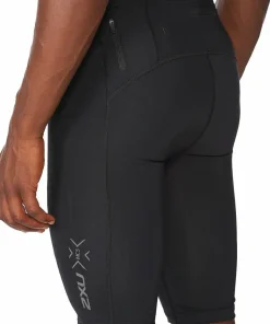 2XU Men's MCS Run Compression Shorts Black/Black Reflective