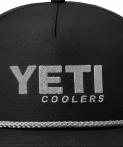 Yeti Flat Brim Rope Hat Black