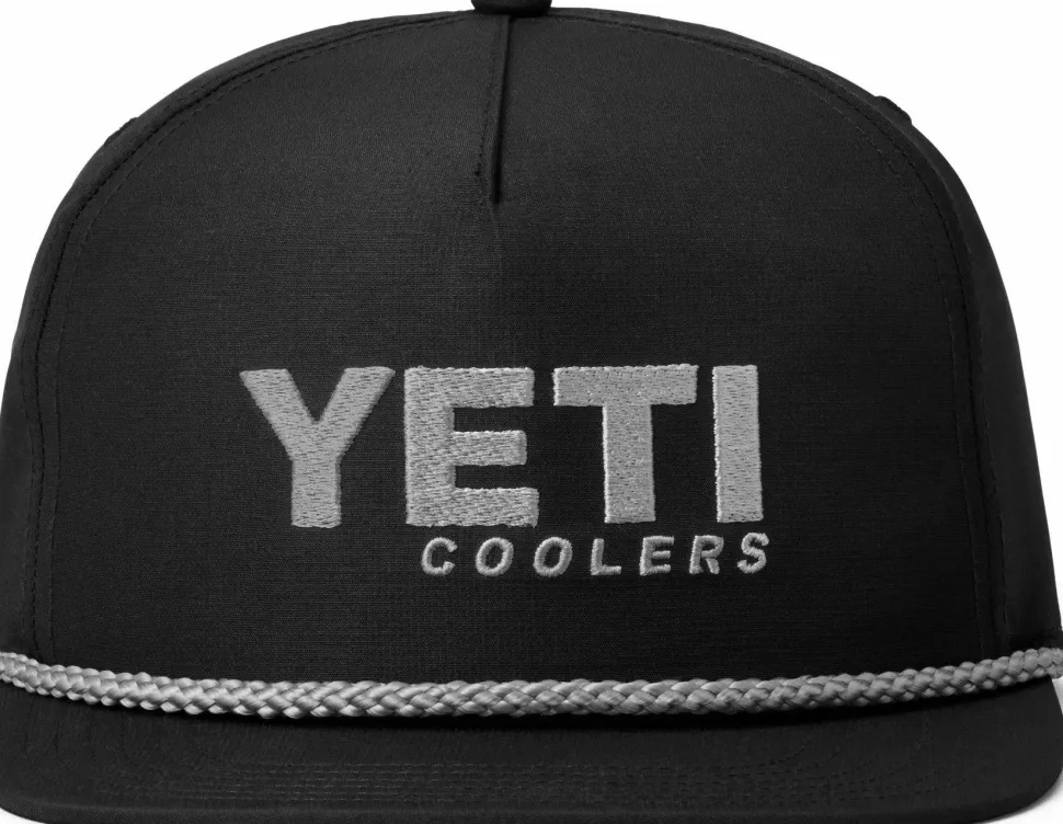 Yeti Flat Brim Rope Hat Black