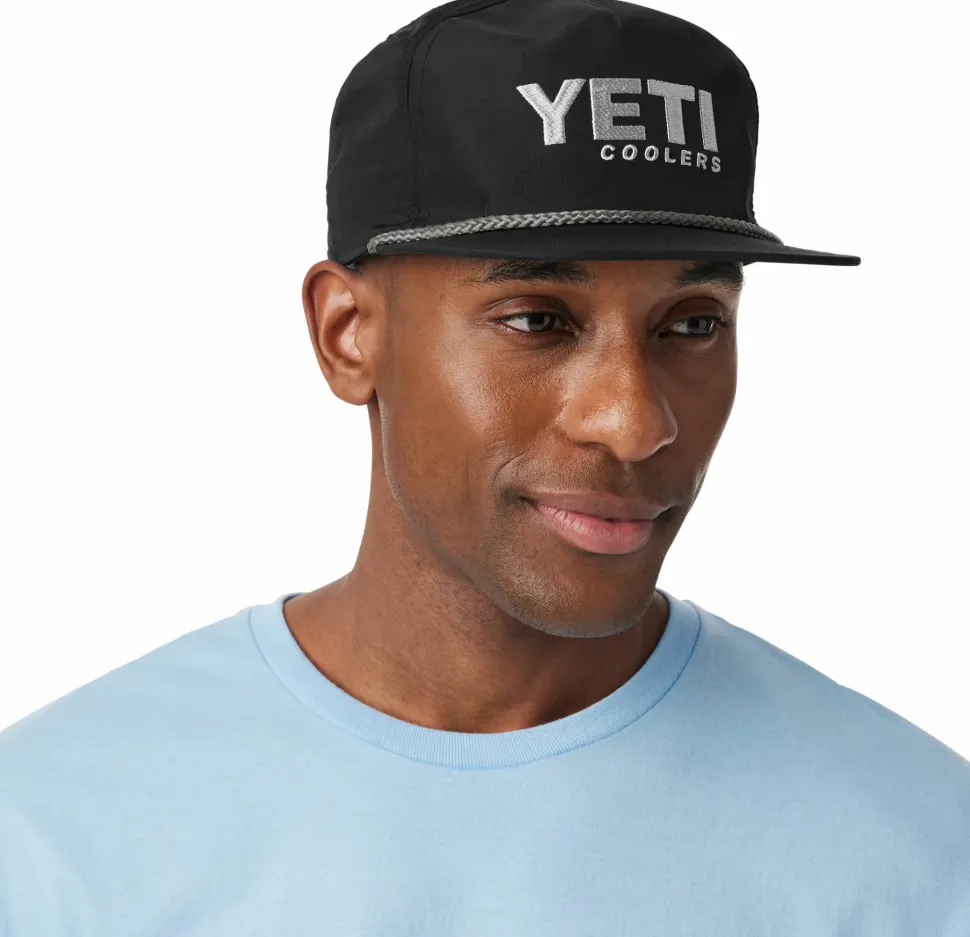 Yeti Flat Brim Rope Hat Black