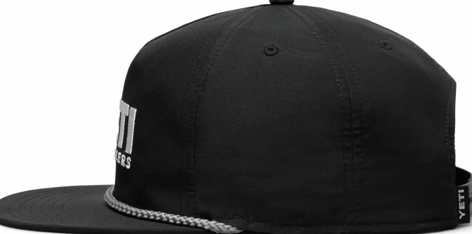 Yeti Flat Brim Rope Hat Black