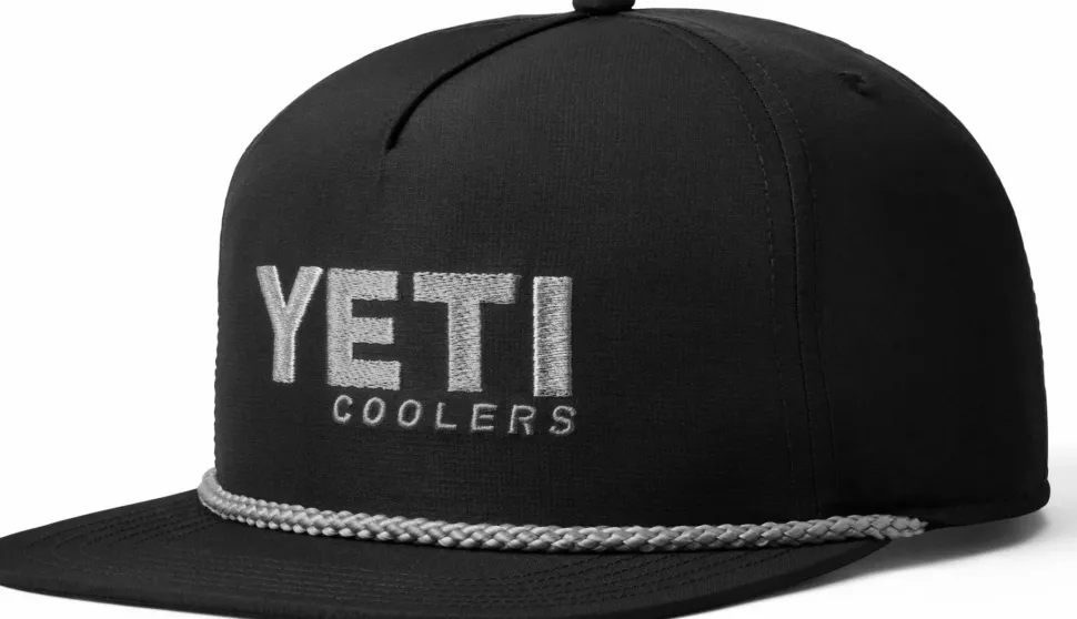 Yeti Flat Brim Rope Hat Black